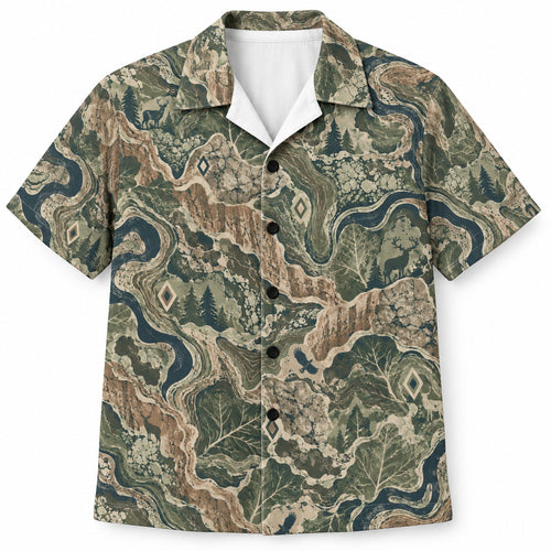 Canyon Camouflage Memory Map Hawaiihemd