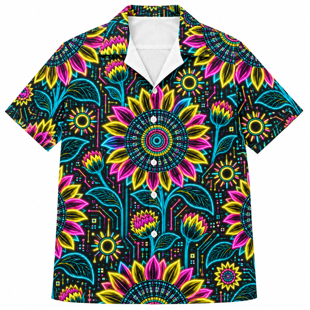 Hawaïshirt met elektrisch zonnebloemcircuit