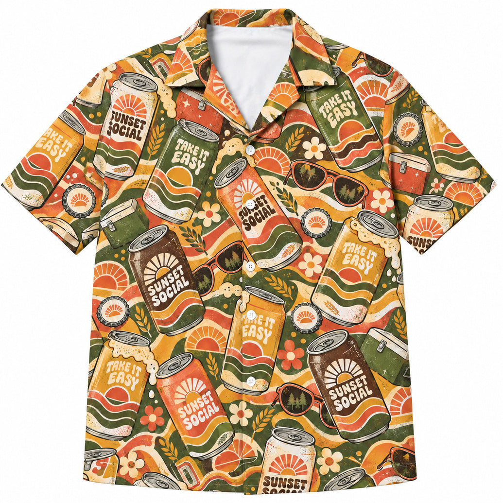 Sunset Six-Pack Revival Hawaiian Shirt