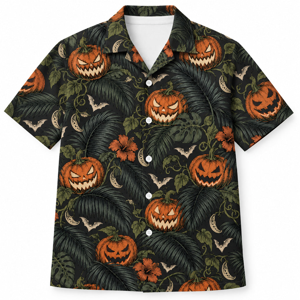 Hawaiihemd „Midnight Pumpkin Palms“