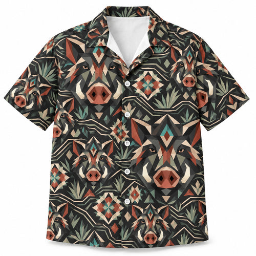 Triangulated Tusker Terrain Hawaiian Shirt