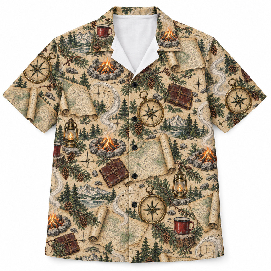 Compass Smoke Camp Hawaiian Shirt