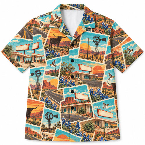 Lone Star Roadside Postcards Hawaïshirt