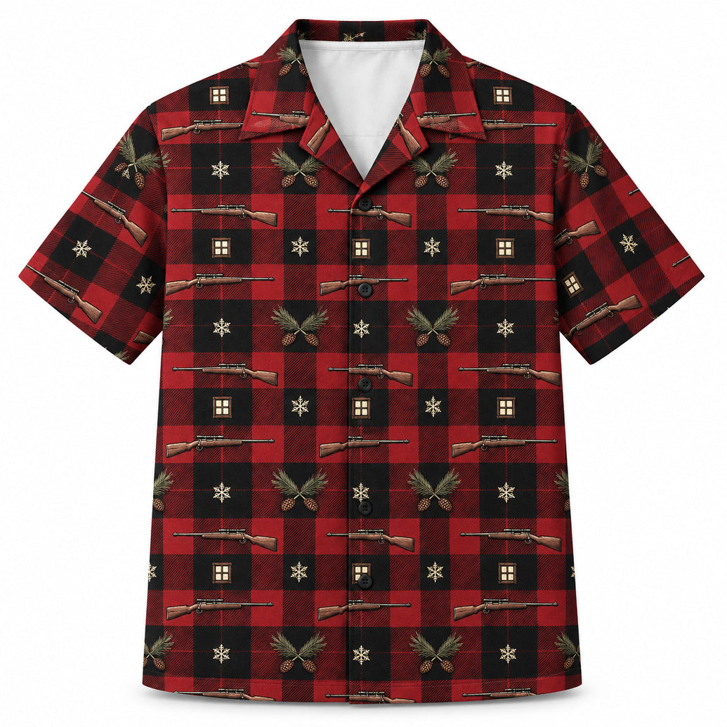Cabin Check Rifle Plaid Hawaiian Shirt