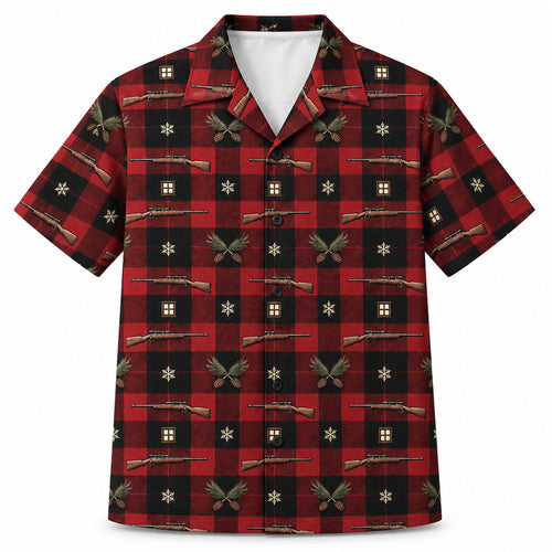 Cabin Check Rifle Plaid Hawaiian Shirt