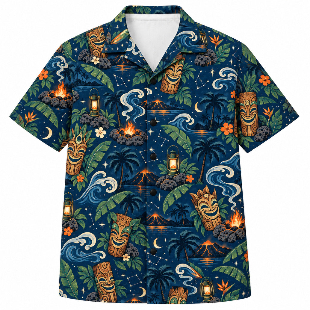 Tiki Ember Campout Hawaiian Shirt