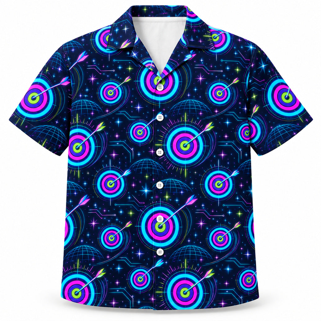 Electric Bullseye Afterdark Hawaiian Shirt