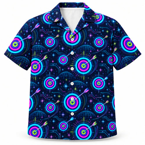 Electric Bullseye Afterdark Hawaiian Shirt