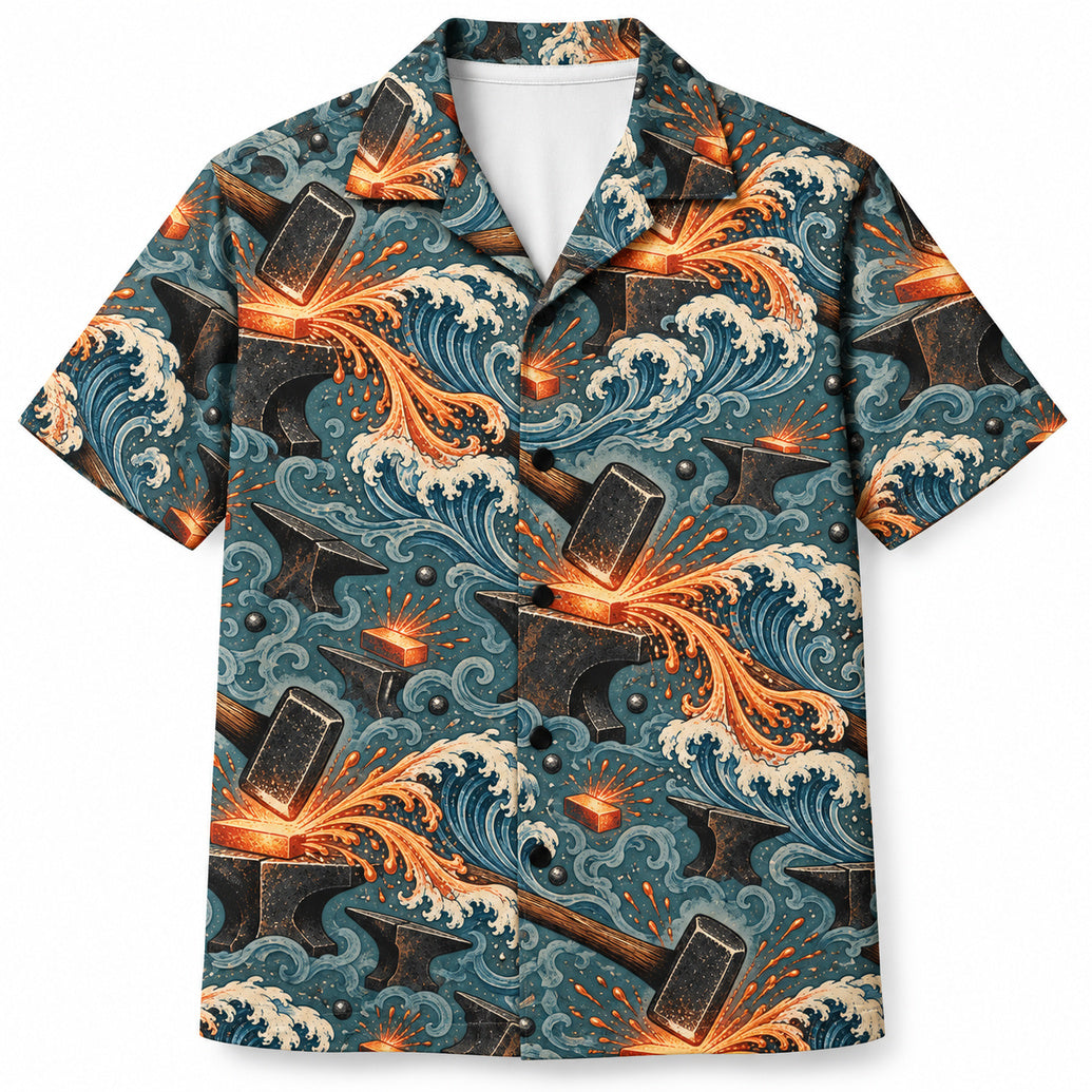 Forge Tide Hammerwork Hawaiihemd