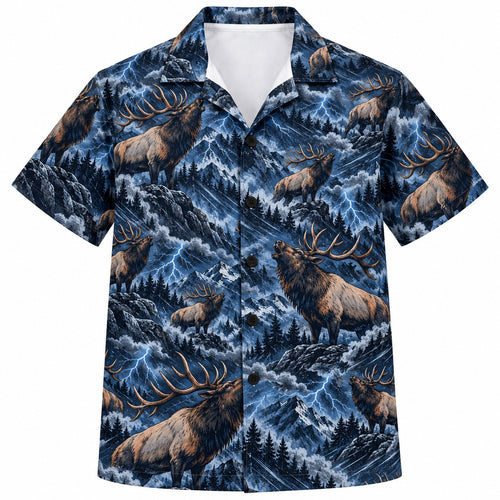Thunderbugle Elk Front Hawaiihemd