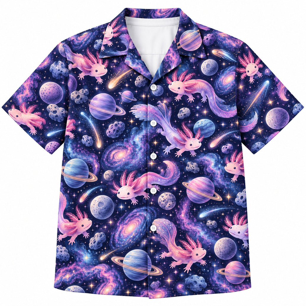 Orbiting Axolotl Reverie Hawaiihemd