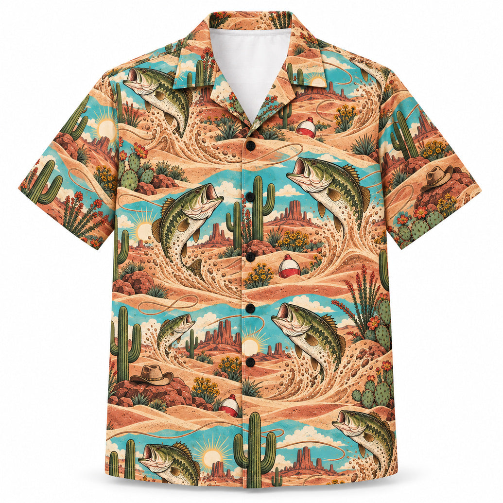 Desert Splash Bass Rodeo Hawaiian Shirt
