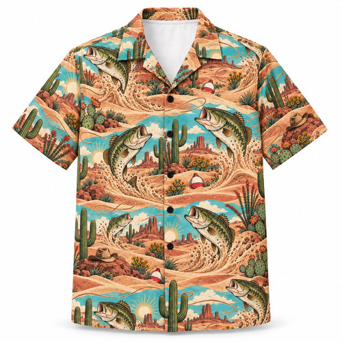 Desert Splash Bass Rodeo Hawaiian Shirt
