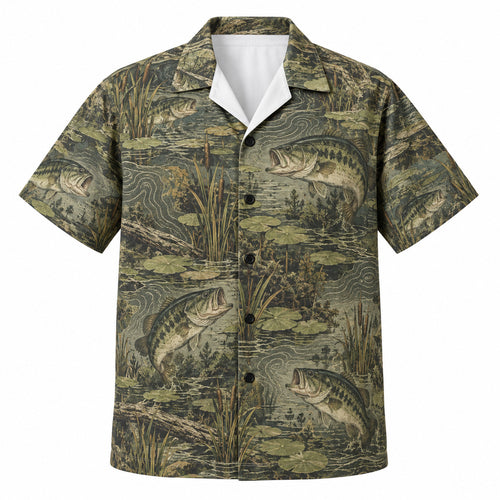 Woodland Bass Recon Hawaiian Shirt