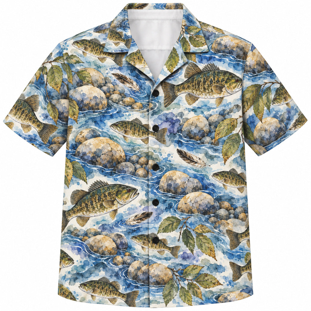 Smallmouth Riverwash Palette Hawaiian Shirt