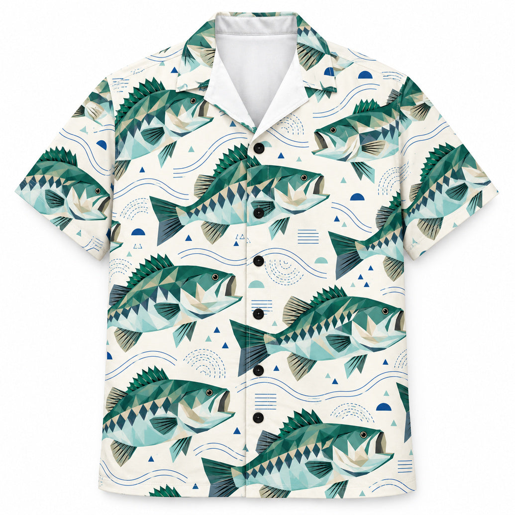 Faceted Bass Current Hawaiian Shirt