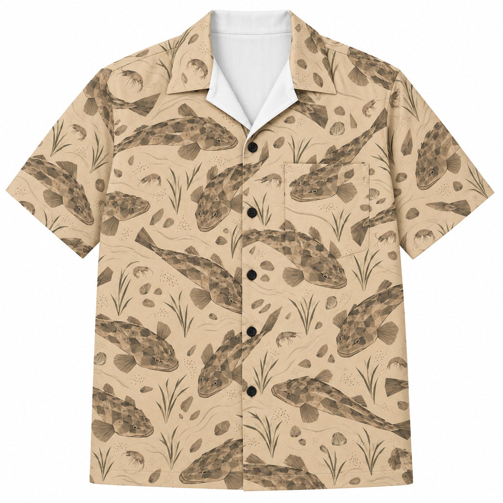 Dusky Flathead Sand Facets Hawaiian Shirt
