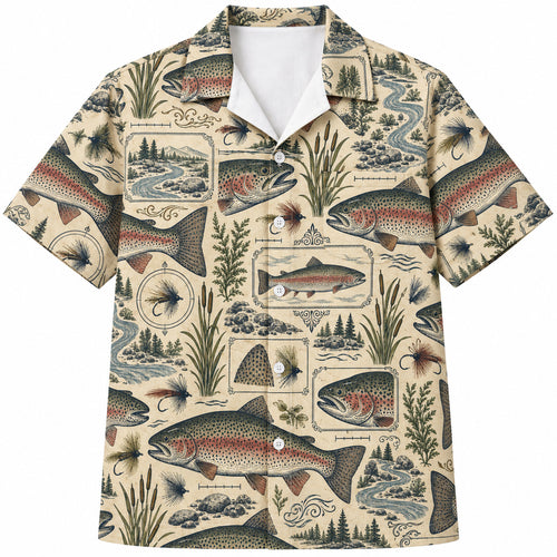Heritage Stream Field Notes Hawaiian Shirt