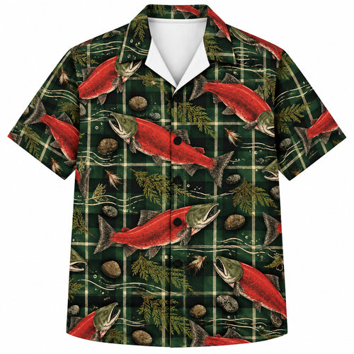 Sockeye Tartan River Run Hawaiian Shirt