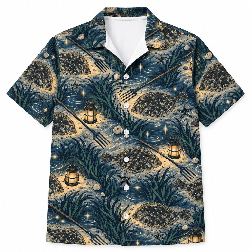 Lantern Sandbar Flounder Hawaiian Shirt