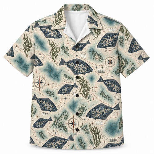 Halibut Soundings Atlas Hawaiian Shirt