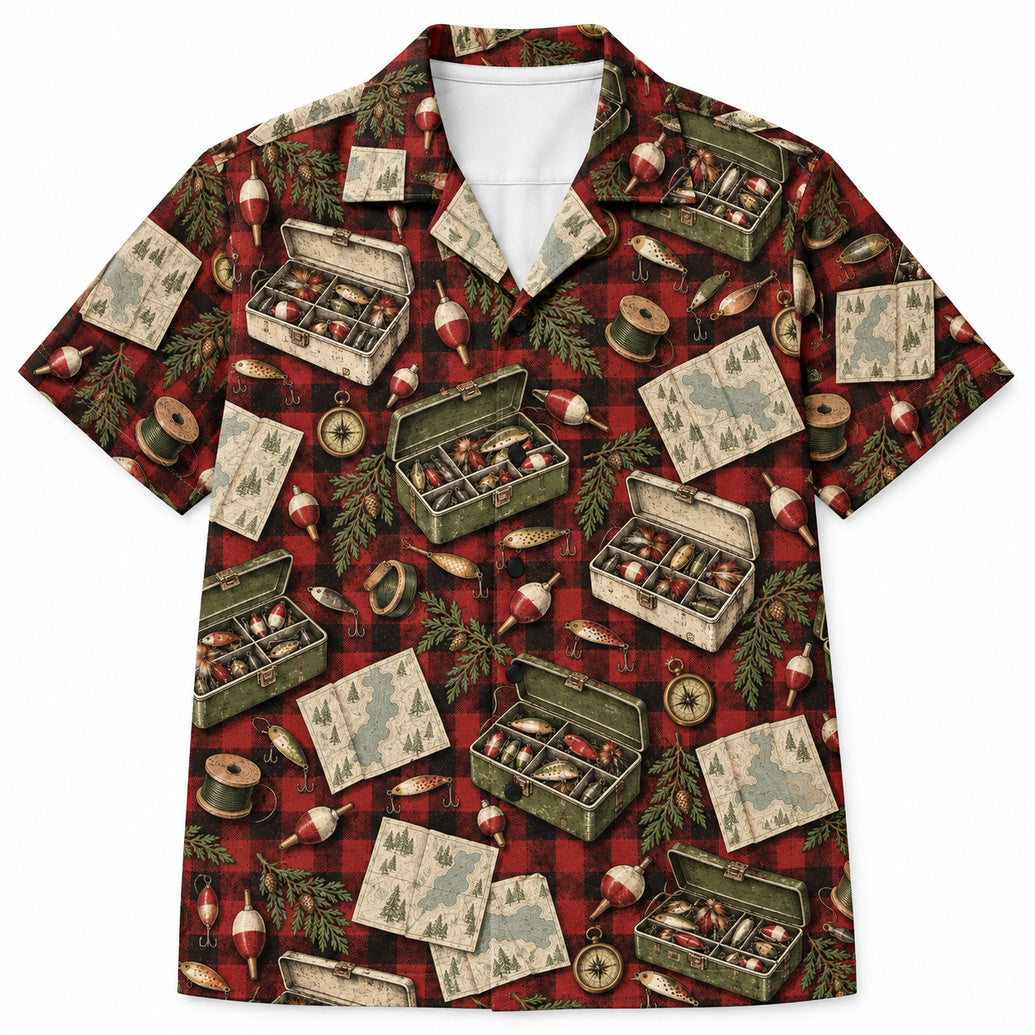 Cabin Tackle Check Hawaiian Shirt