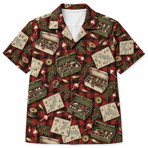 Cabin Tackle Check Hawaiian Shirt