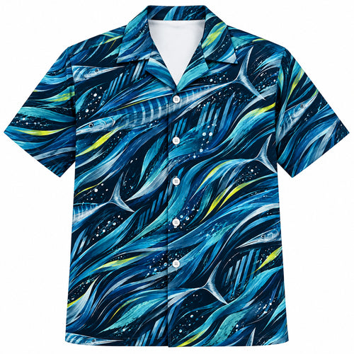 Wahoo Slipstream Ribbons Hawaiian Shirt