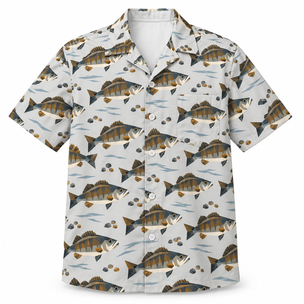 Faceted River Bronze Hawaiian Shirt