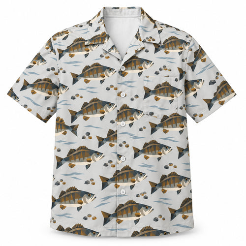 Faceted River Bronze Hawaiian Shirt