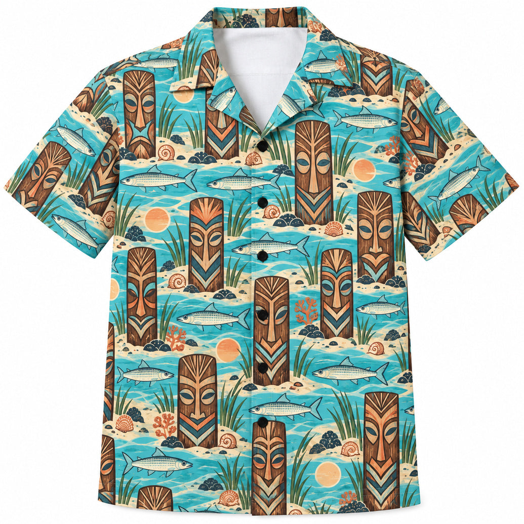 Bonefish Tiki Sandbar Hawaiian Shirt