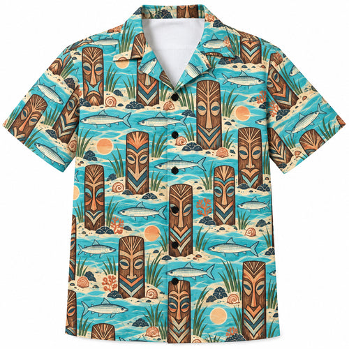 Bonefish Tiki Sandbar Hawaiian Shirt