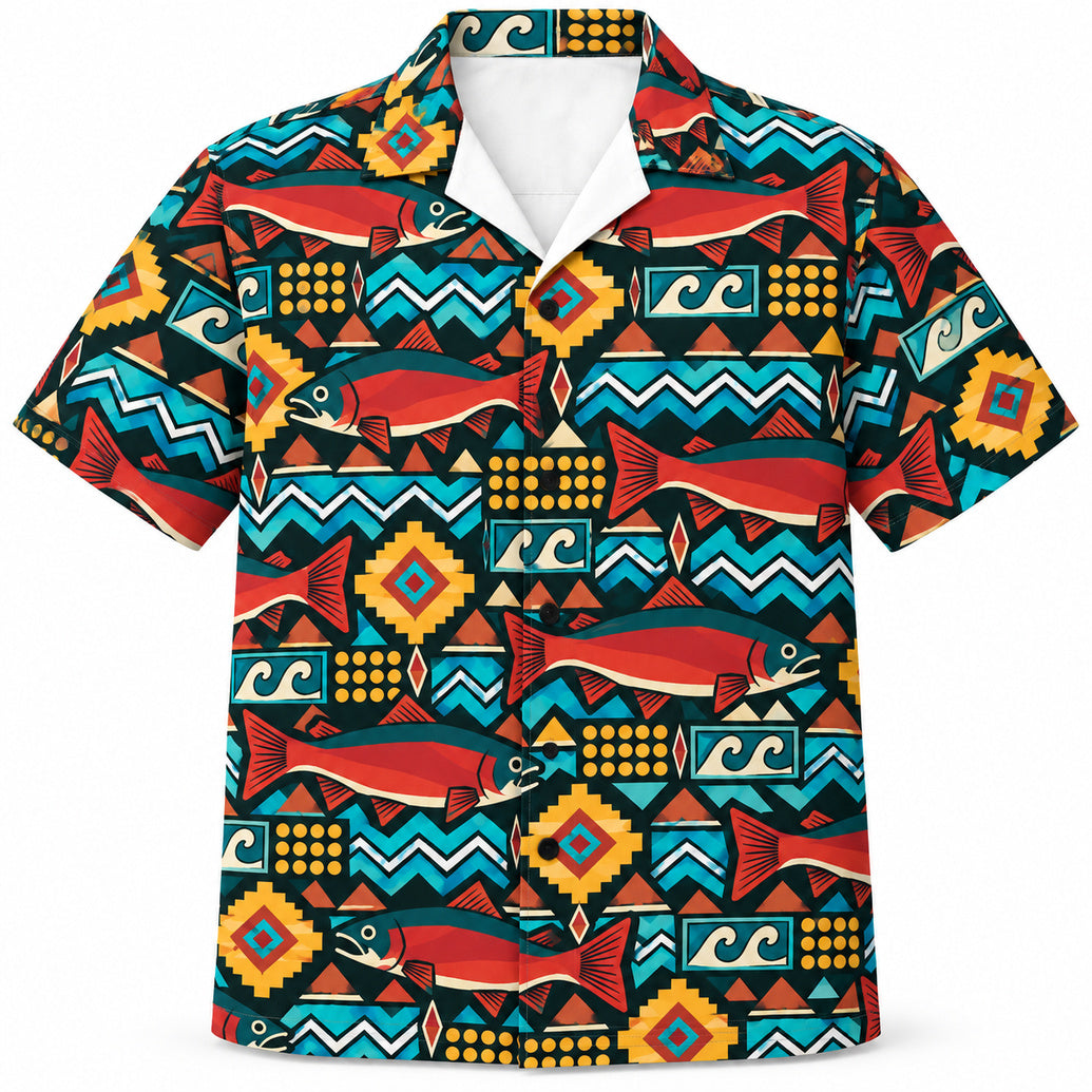 Sockeye Sunstep Geometry Hawaiian Shirt