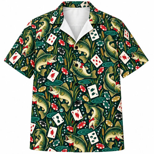 Lucky Bass River Hold'em Hawaiian Shirt