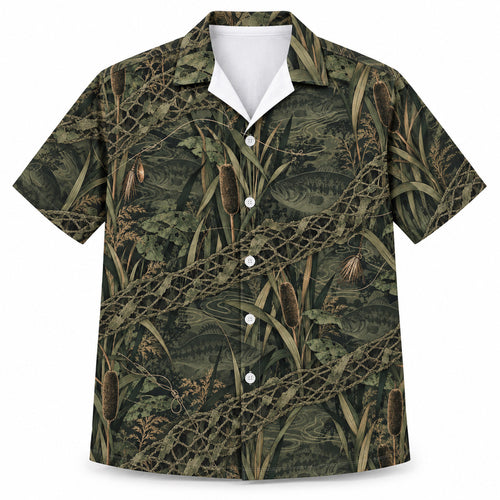 Marsh Net Shadow Bass Hawaiian Shirt