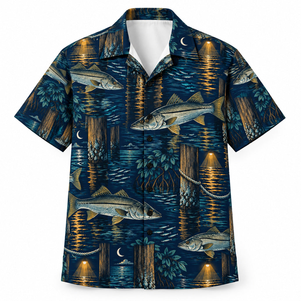 Snook Under Docklight Hawaiian Shirt