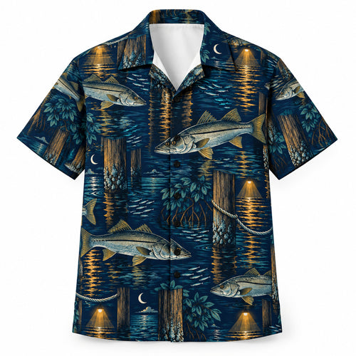 Snook Under Docklight Hawaiian Shirt