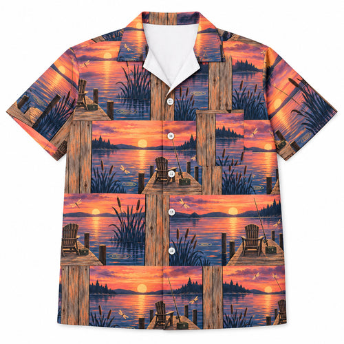 Afterglow at Cedar Pier Hawaiian Shirt