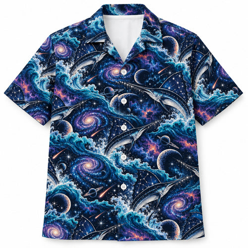 Black Marlin Starwake Hawaiian Shirt