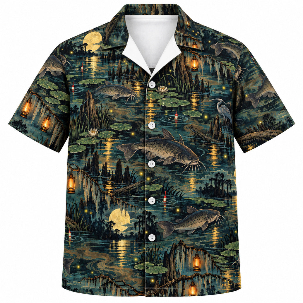 Lantern Moon Channel Cats Hawaiian Shirt