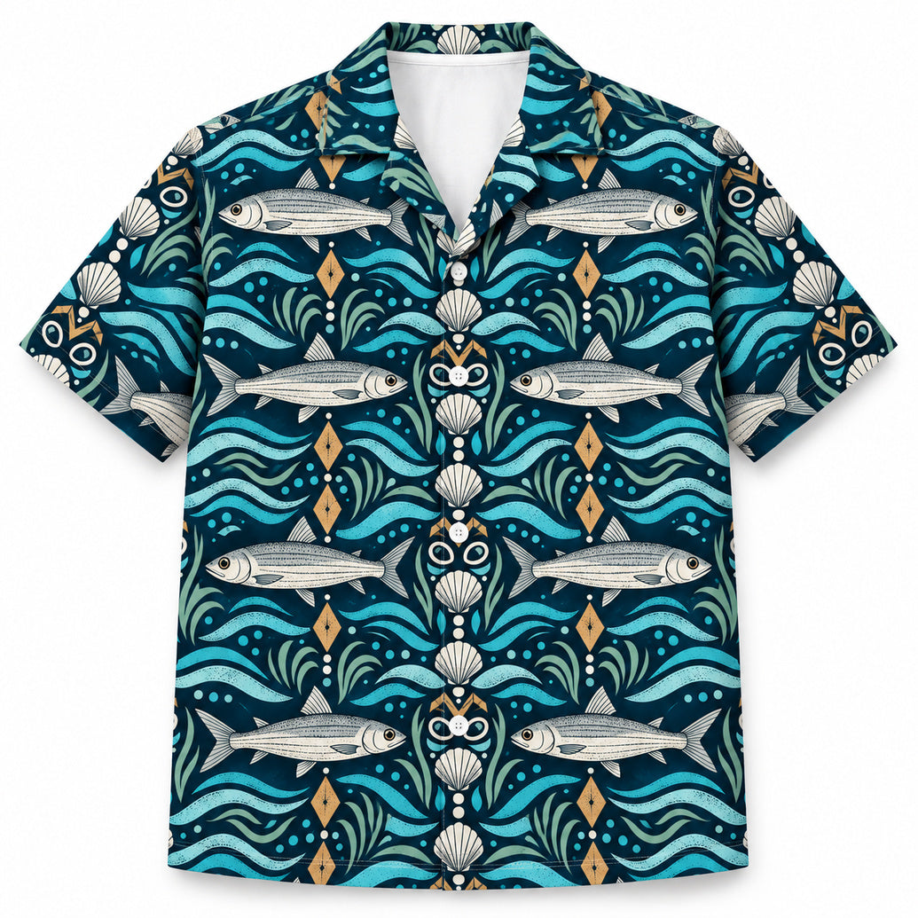 Ghost Flat Tiki Passage Hawaiian Shirt