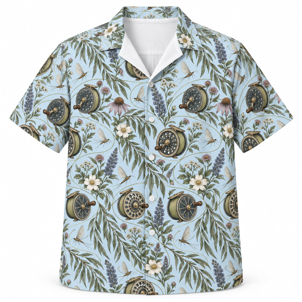 Rivergarden Fly Reels Hawaiian Shirt