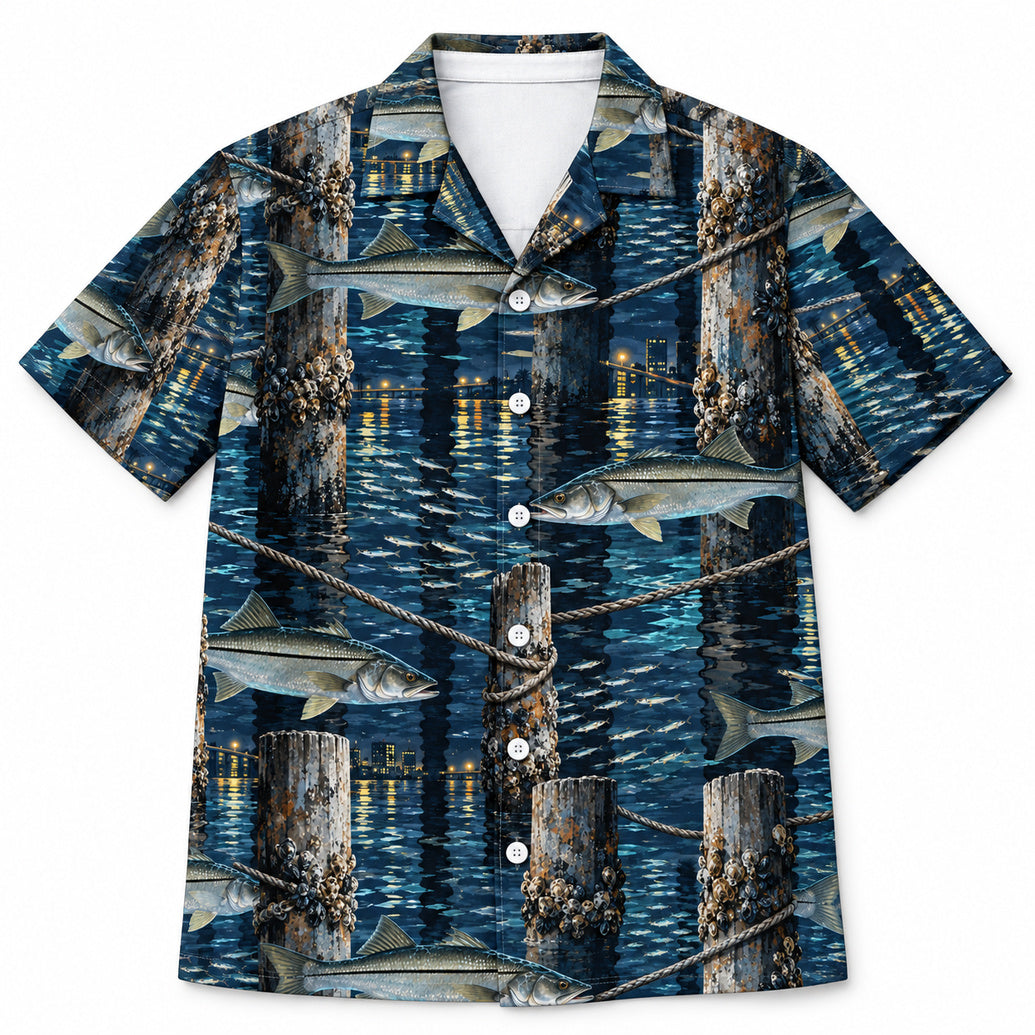 Piling Shade Snook Run Hawaiian Shirt