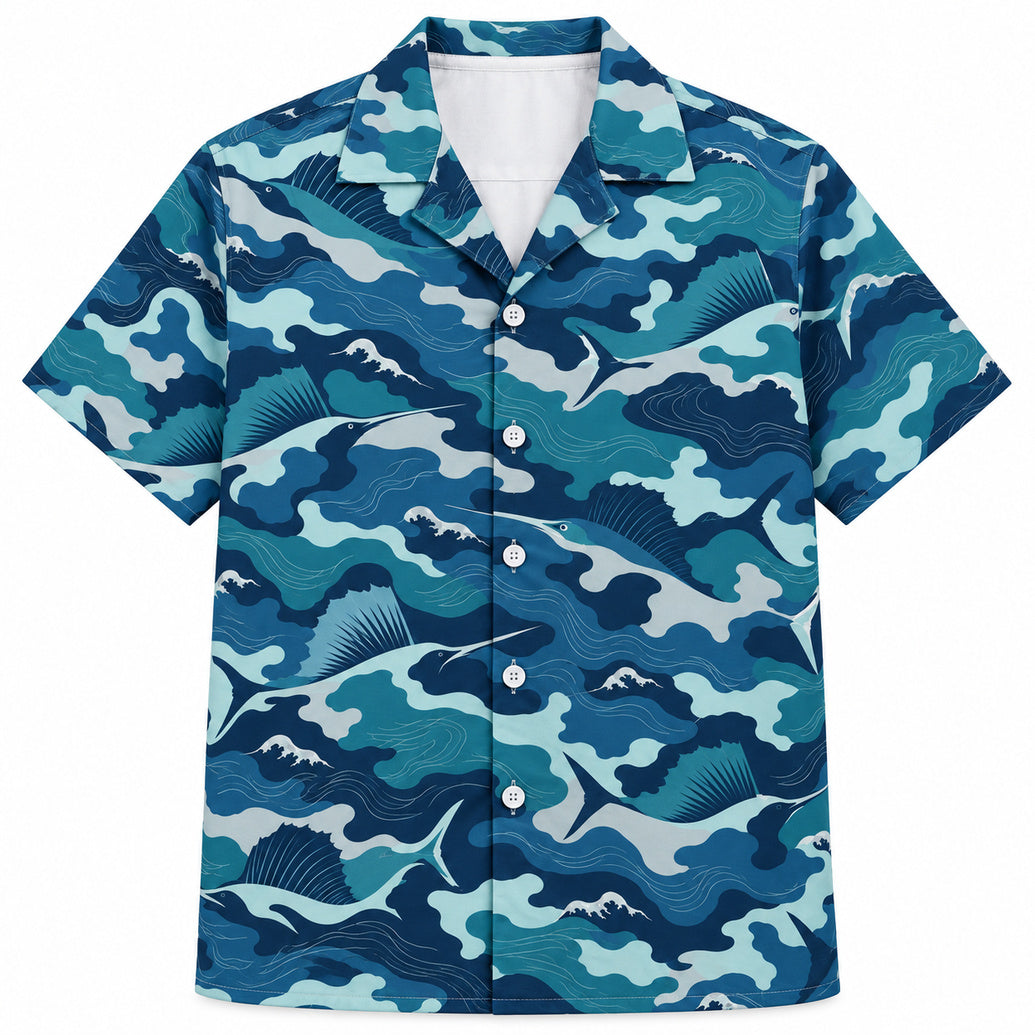 Bluewater Sailfish Veil Hawaiian Shirt