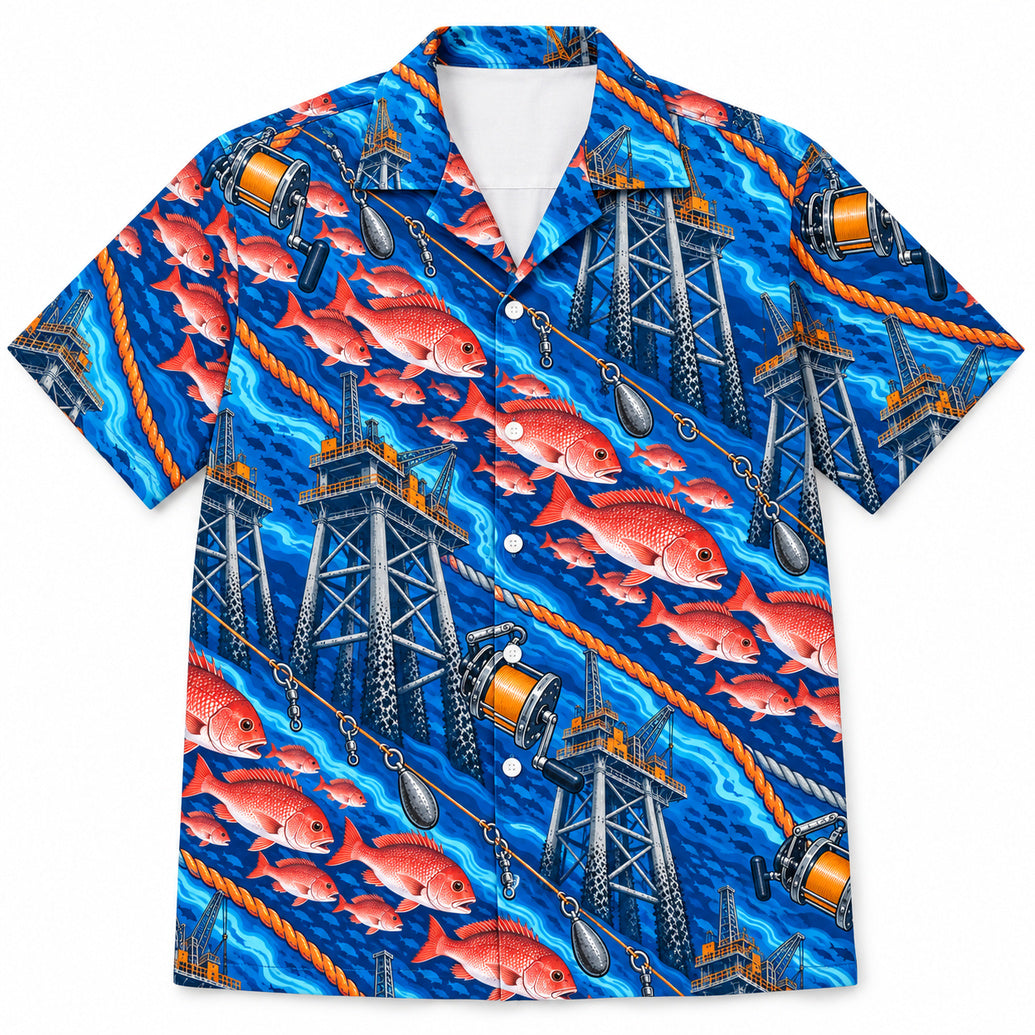 Platform Drop Snapper Hawaiian Shirt