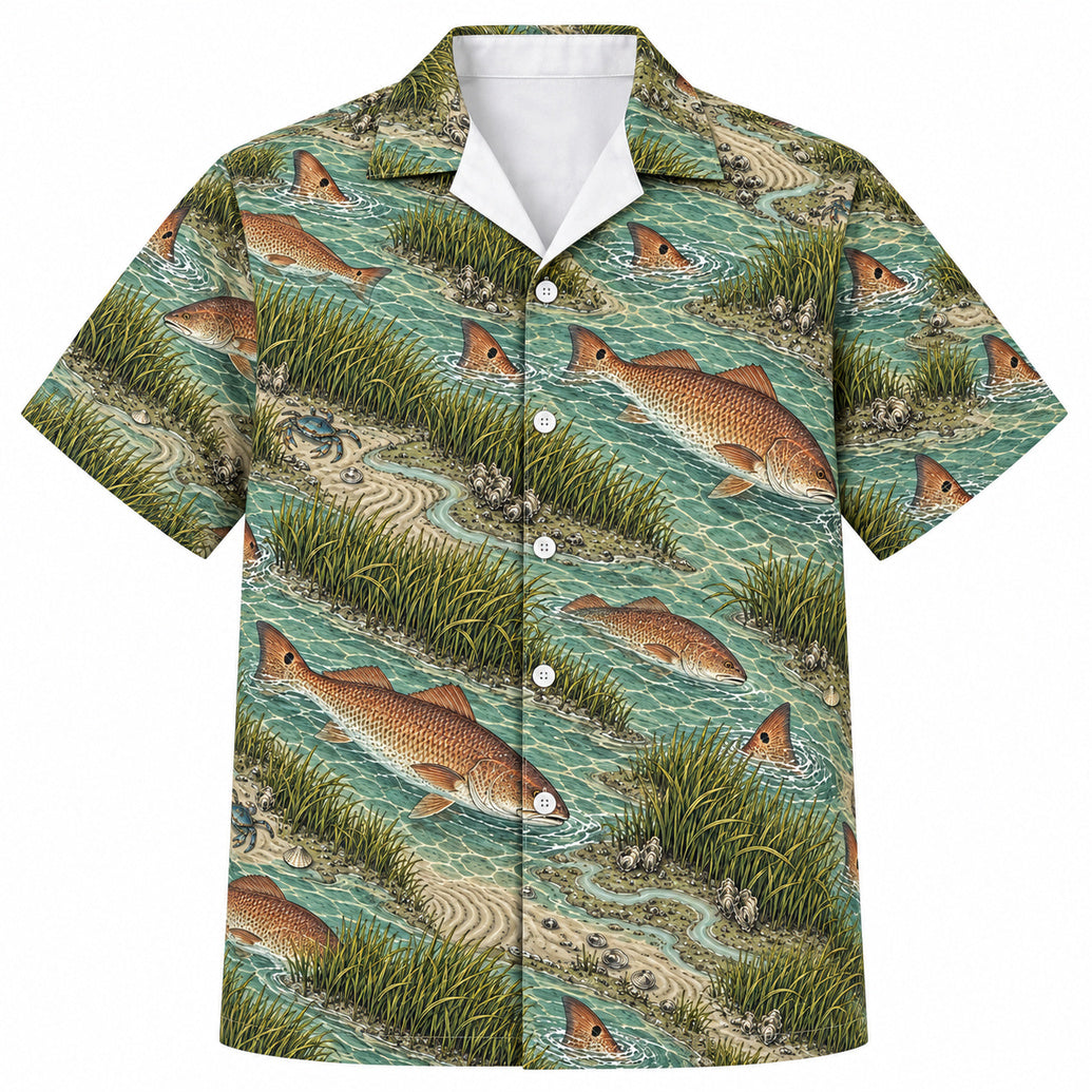 Copper Tail Marsh Drift Hawaiian Shirt