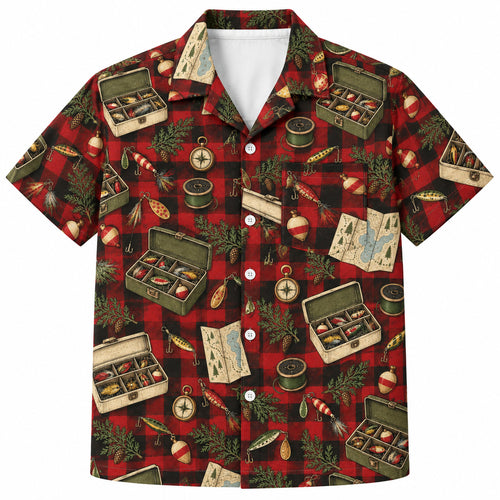 Cabin Tackle Check Hawaiian Shirt
