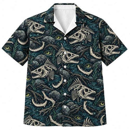 Abyssal Walleye Ossuary Hawaiian Shirt
