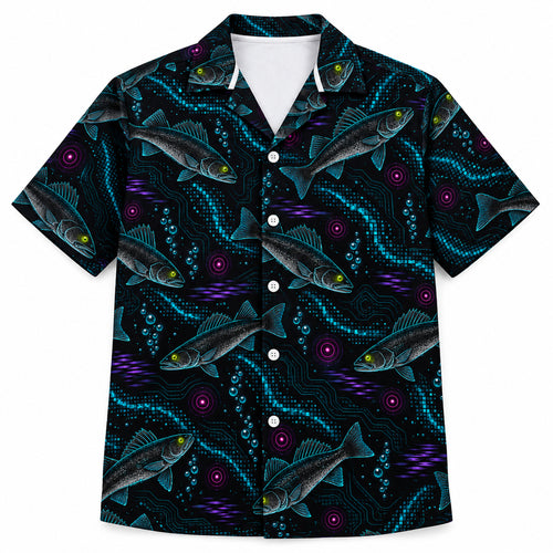 Electric Walleye Nightline Hawaiian Shirt