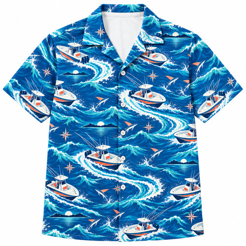 Bluewater Console Wake Hawaiian Shirt